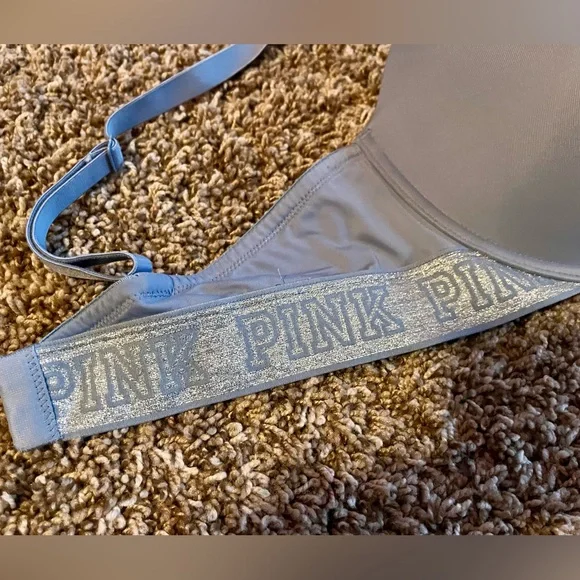 Pink Victoria’s Secret PINK Bra Bundle flower cheetah blue purple 36DD Underwire - Picture 11 of 16